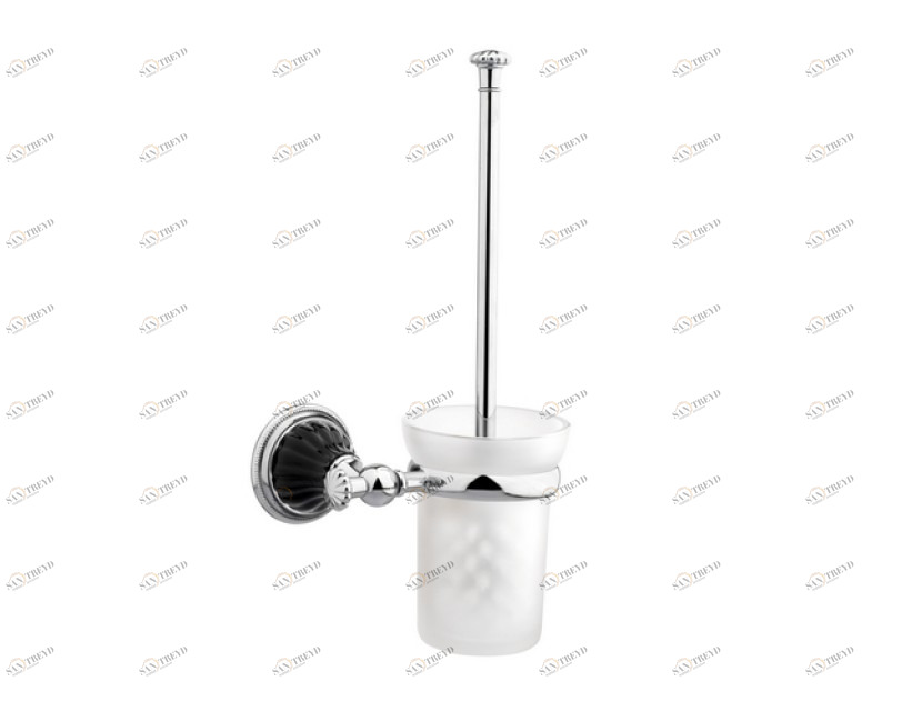 233584.N000.30 Подставка для ершика из черного фарфора Античная латунь Mestre Artica