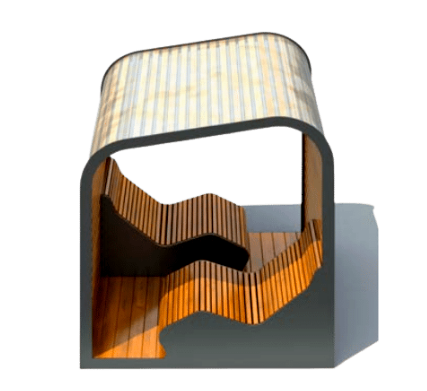 14428 ТЕРРА шезлонг 02, беседка парковая LAB.Space  - Вид №1