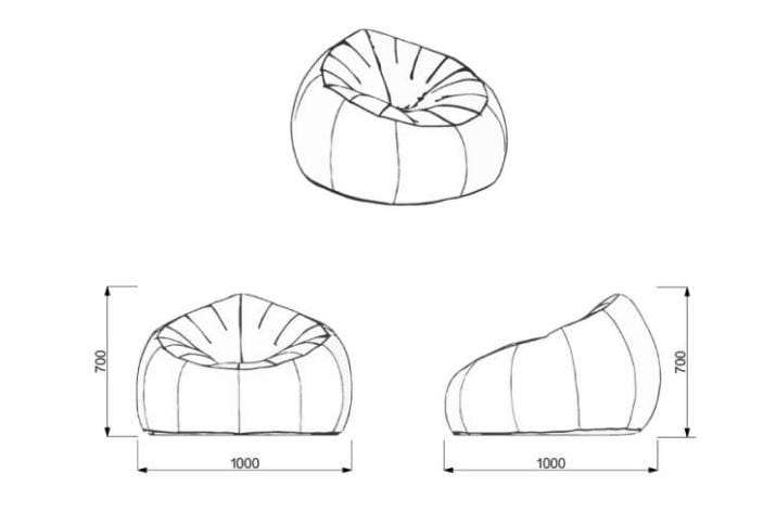 Ткань мешок сад стул Joyf Beanbags ARCH-00061481 - Вид №99