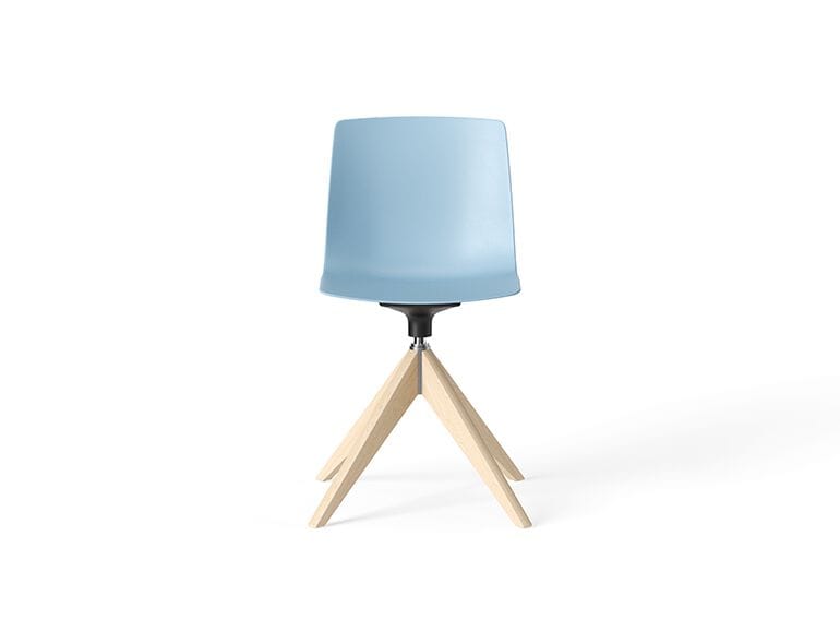 Пластиковый поворотный стул с деревянным основанием FREZZA Yo Plastic ARCH-00049039