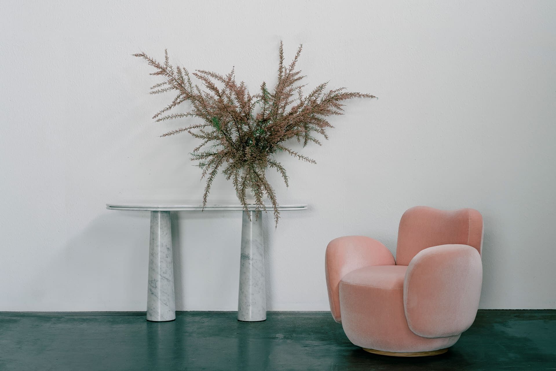 Кресло из мохера с подлокотниками Greenapple Conchula ARCH-00048023 - Вид №5