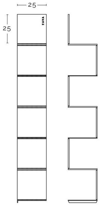 ZAVA Модульный настенный книжный шкаф из железа sun-id-1482214 - Вид №18