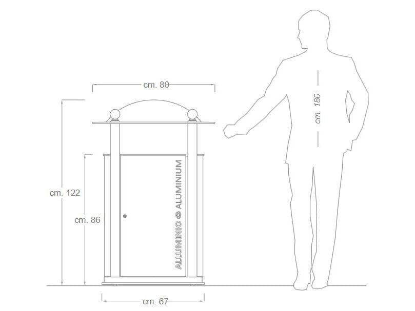 Корзина для мусора из нержавеющей стали DIMCAR RICLÈ ARCH-00129940 - Вид №2