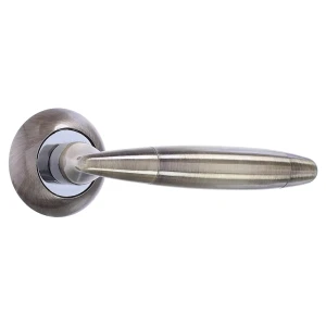 Ручка дверная на розетке Palladium «Agata» AB, ЦАМ, цвет античная бронза