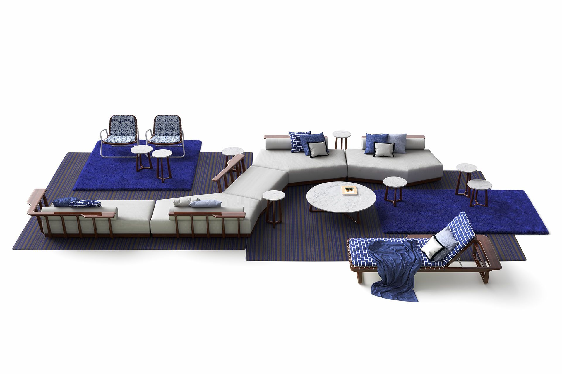 3-местный диван из красного дерева и ткани Exteta Sunset ARCH-00028080 - Вид №20