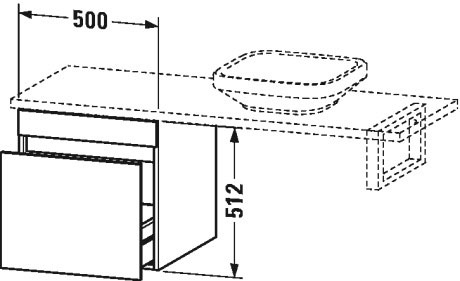 DS533202121 DuraStyle Шкафчик для консоли Орех темный декор Duravit - Вид №1