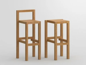 Vitamin Design Барный стул из массива дерева с подставкой для ног