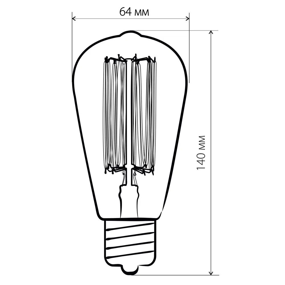 Elektrostandard Ретро-лампа Эдисон ST64 с золотистым цоколем 18572971 STLM-0011488 - Вид №4