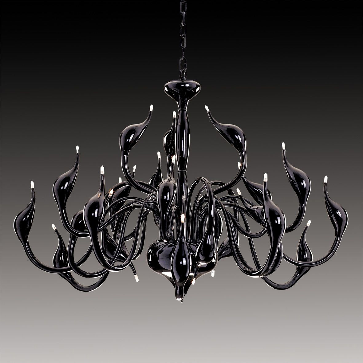 Подвесная люстра Lightstar Cigno Collo Bk 751247 LIGHTSTAR ДИЗАЙНЕРСКИЕ, CIGNO COLLO 056067 Черный  - Вид №2