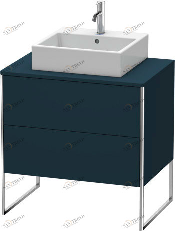 XS492009898 Тумбочка для консоли напольная XSquare #XS4920 800 x 548 мм Темно-синий шелковисто-матовый лак Duravit