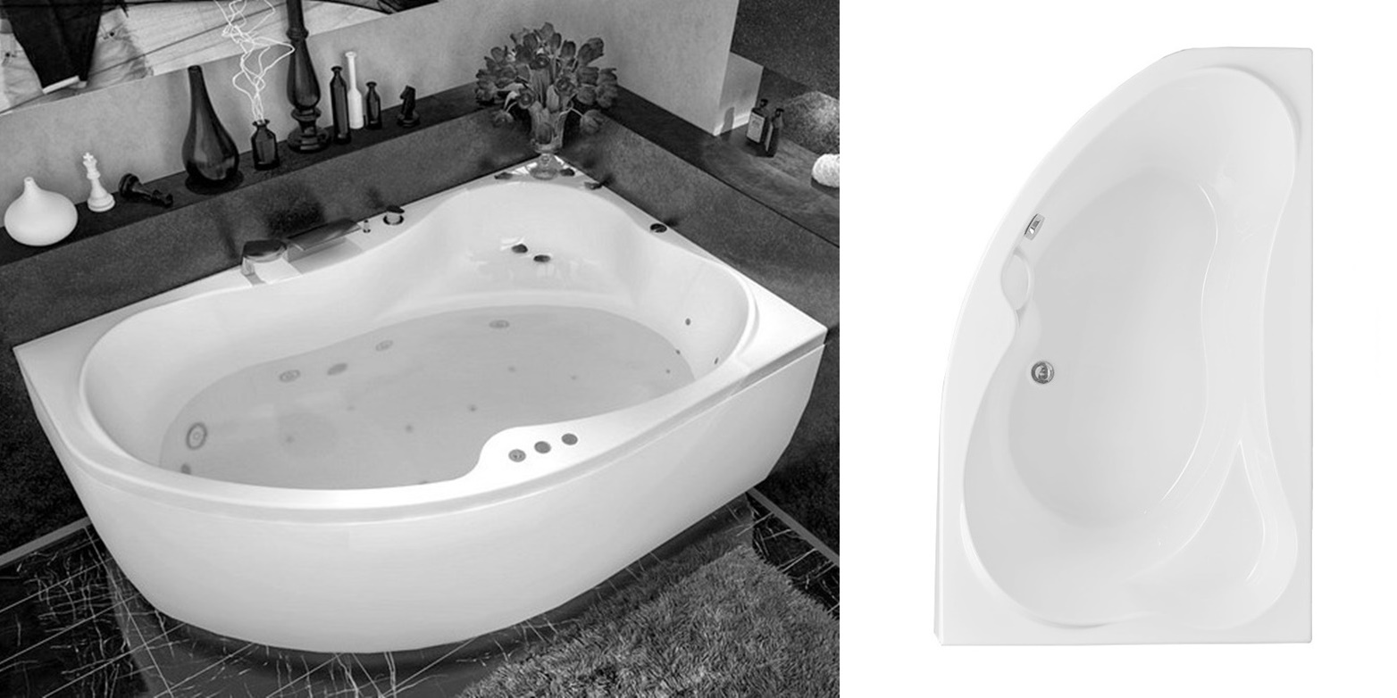 Акриловая ванна Aquanet Capri 170x110 R 00155536 - Вид №3