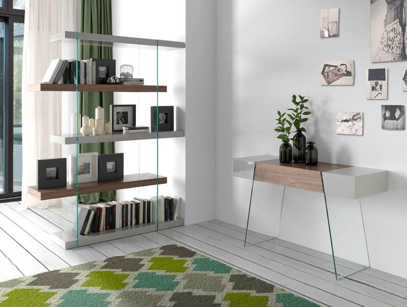 Angel Cerdá Книжный шкаф с открытыми разделениями из дерева и стекла Loft tendencia 3025 Angel Cerda - Вид №1