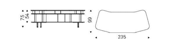 Деревянный стол с полками и керамической столешницей Cattelan italia WALL STREET ARCH-00059490 - Вид №3
