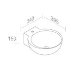 L222T0R1V1.100 Подвесная раковина круглая A. e T. Italia SPOT Белый глянцевый AeT ITALIA - Вид №1