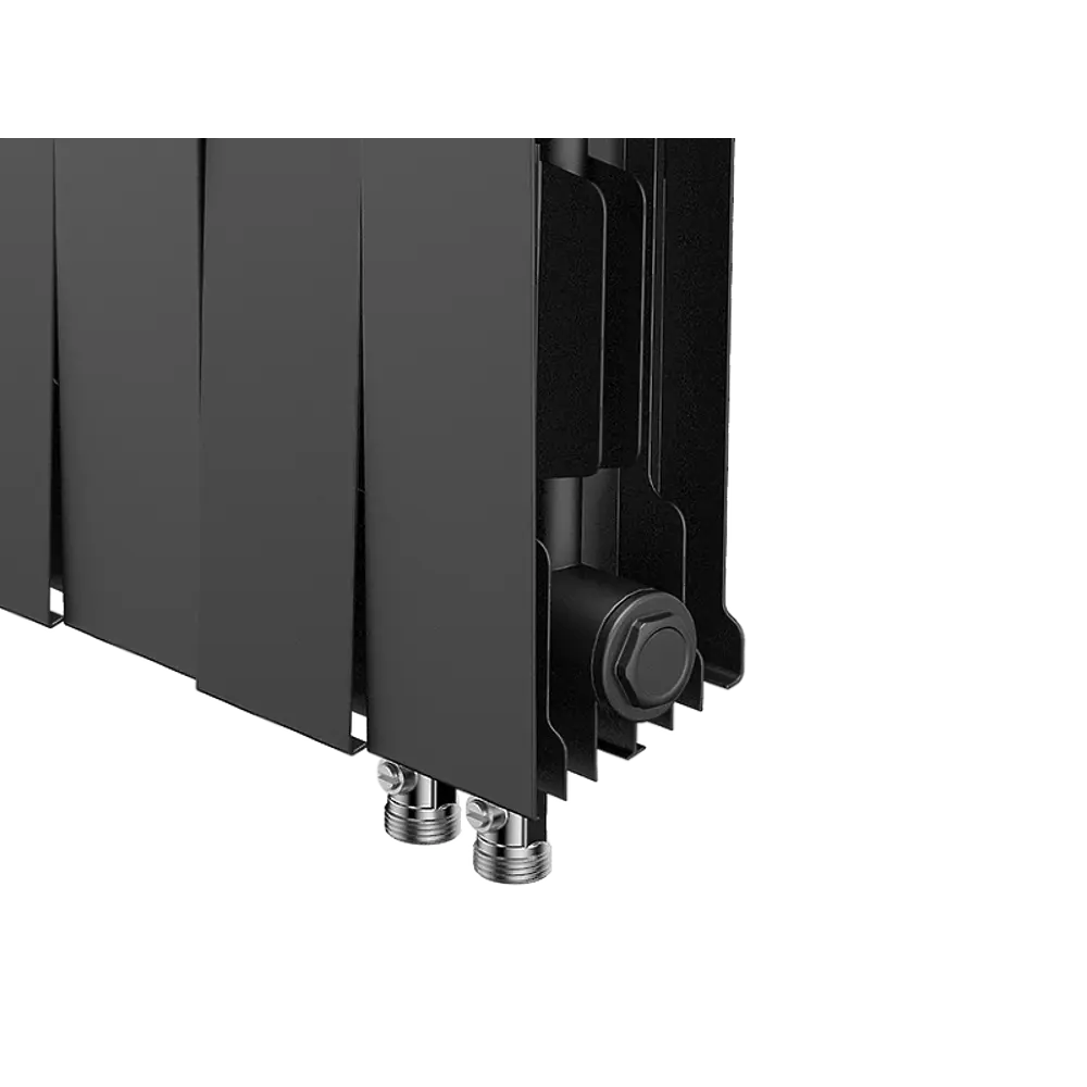Радиатор секционный Royal Thermo Pianoforte VDR 200/100 20 секций нижнее правое подключение биметалл черный 86733742 STLM-2023140  - Вид №2