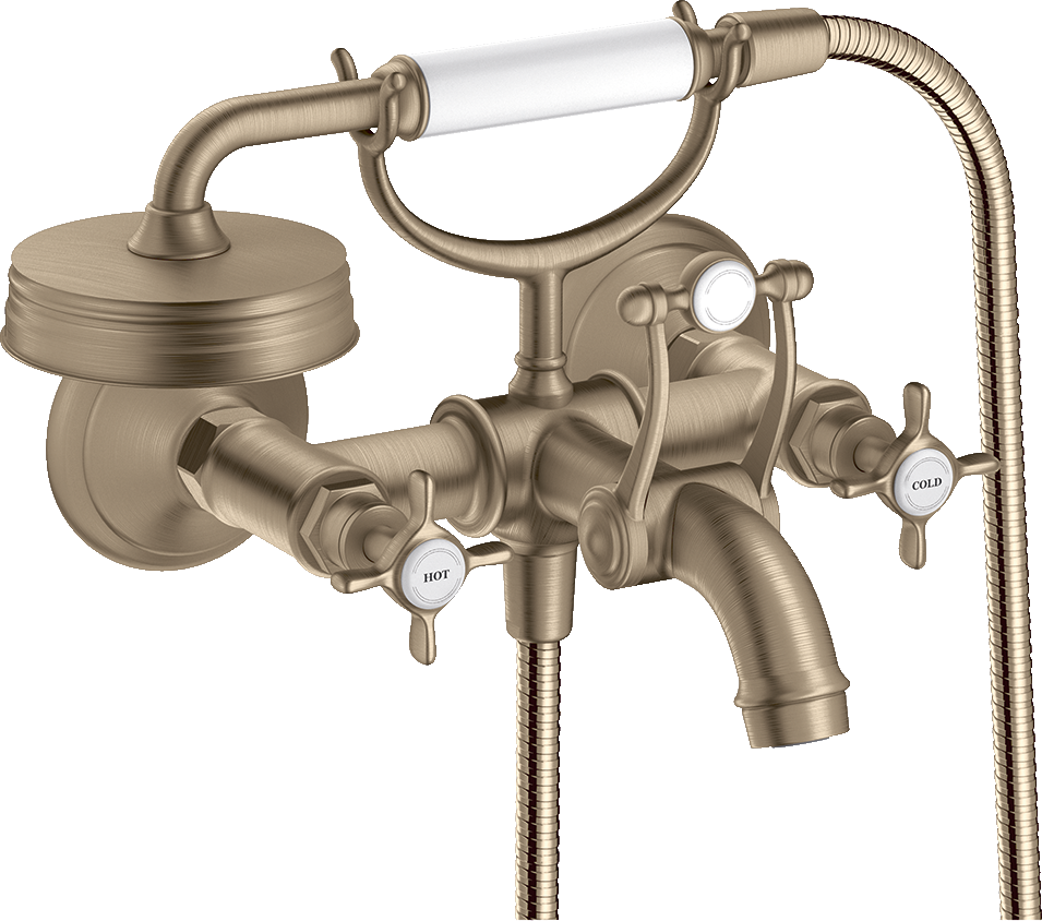 16540820 Смеситель для ванны 2-х рычажный внешнего монтажа с поперечными ручками AXOR MONTREUX