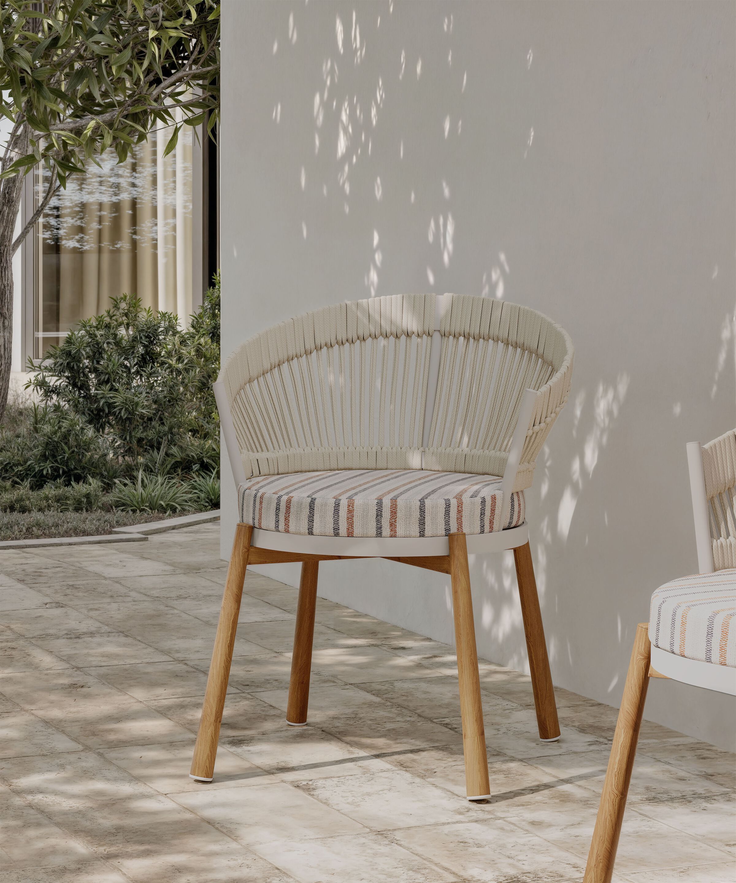 Веревочный и алюминиевый садовый стул с подлокотниками YAAZ Черепаха ARCH-00051144 - Вид №4