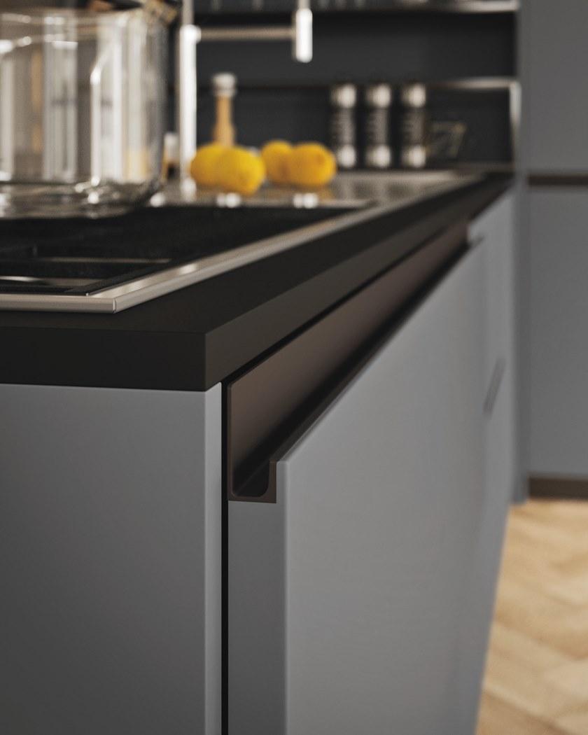 Alta Cucine Кухня из лакированного дерева и стекла с полуостровом Sistema 22 sun-id-1400862 - Вид №9