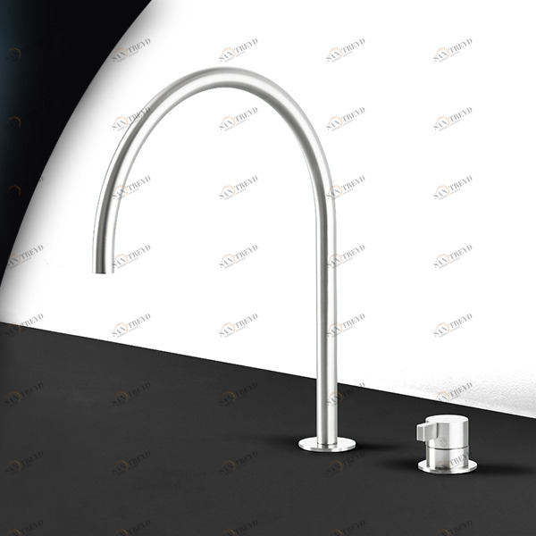 Смеситель для раковины TOOX TXQ33L серебристый глянцевый Radomonte