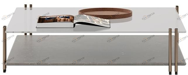 Paolo Castelli Журнальный столик из смолы и стекла с отделением для хранения Soft ratio sun-id-1344767