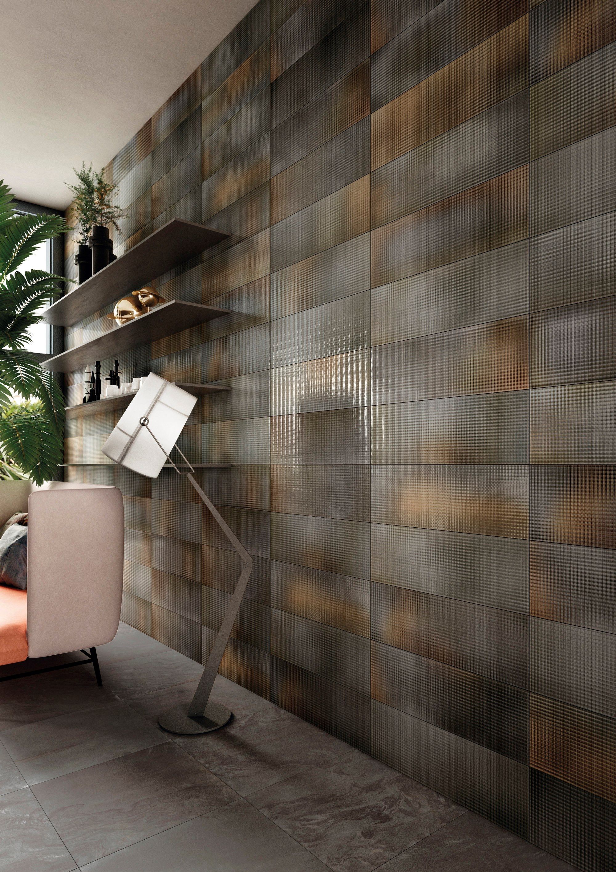 Внутренняя отделка керамогранита с металлическим эффектом IRIS Ceramica Diesel Living ARCH-00124878 - Вид №6