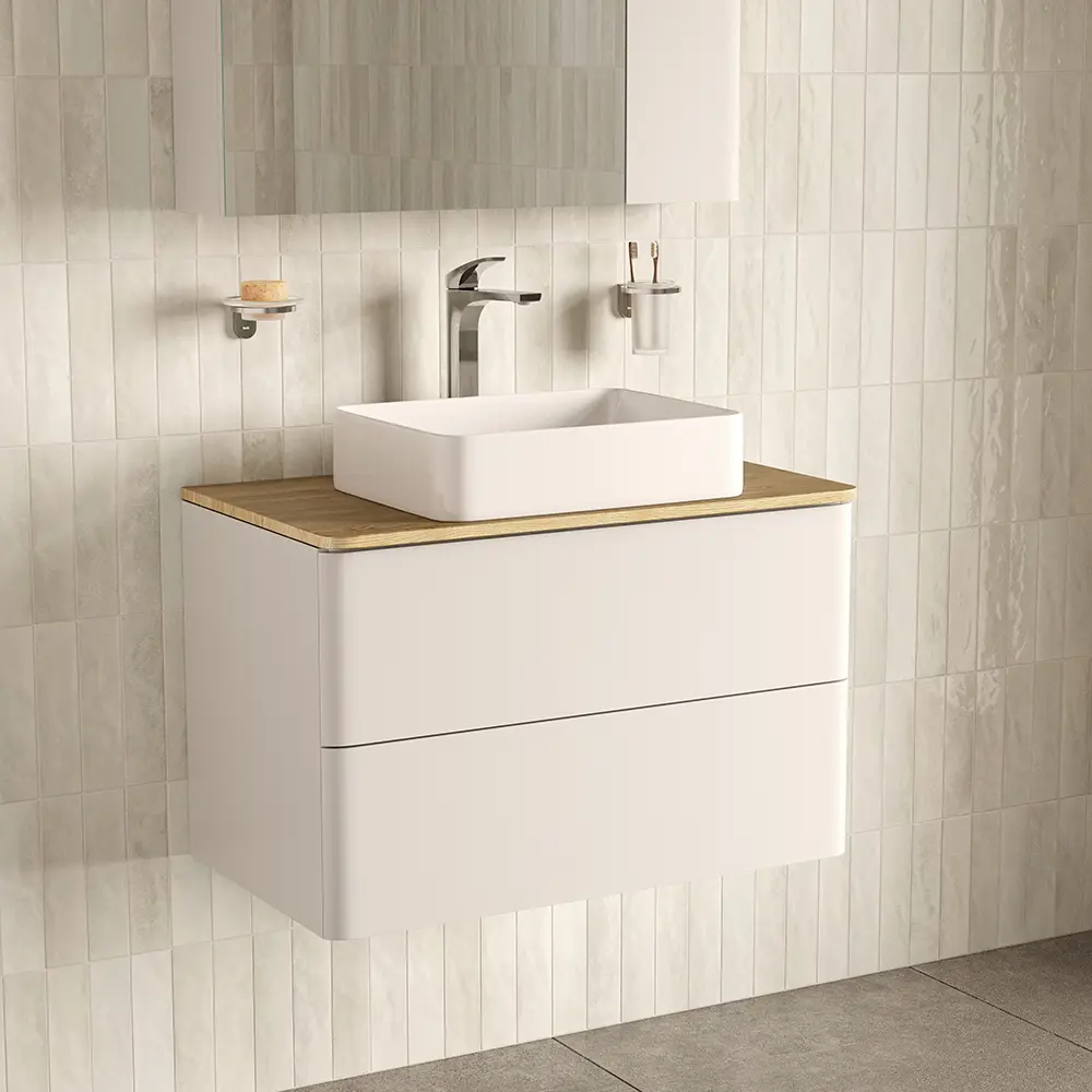 Столешница для ванной комнаты Iddis Lahta LAH80VNi89 80x46.3 см МДФ цвет дуб светлый STLM-2091929 - Вид №3