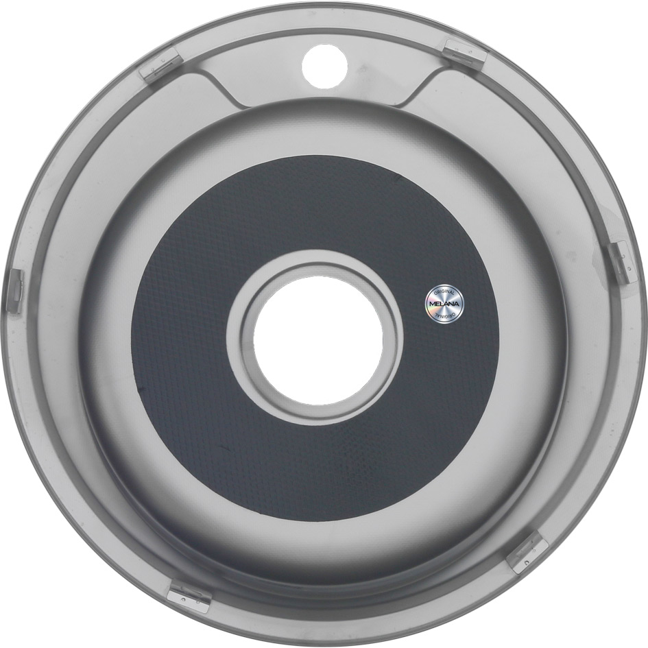 Мойка 490D MELANA 0,6/160 ДЕКОР врезная круглая с сифоном (255D/2 *20) 255D/2 (*20) - Вид №2