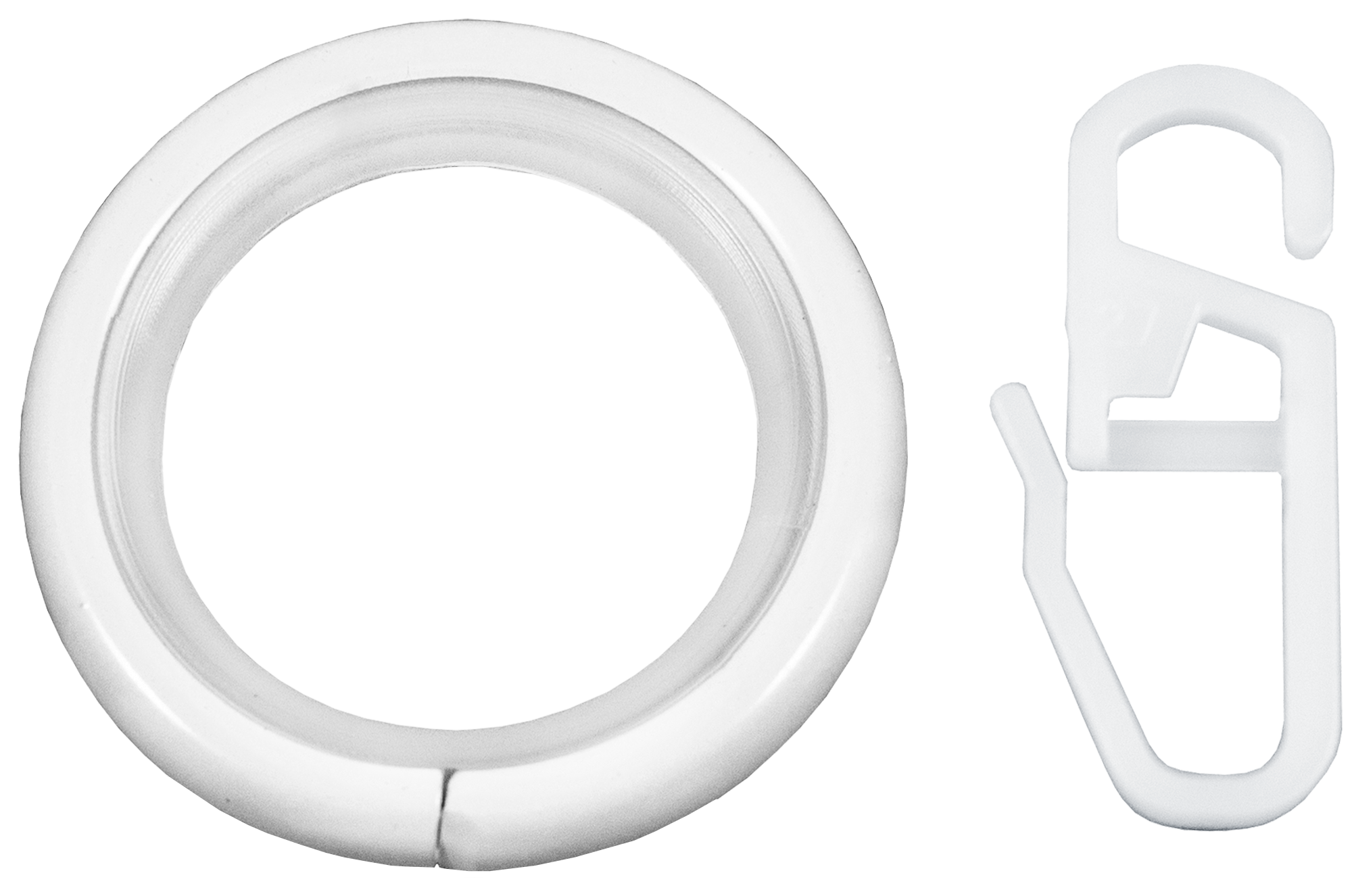 Кольца для карниза Santreyd с крючками, белые глянцевые, 10 шт 82367967 STLM-0025615