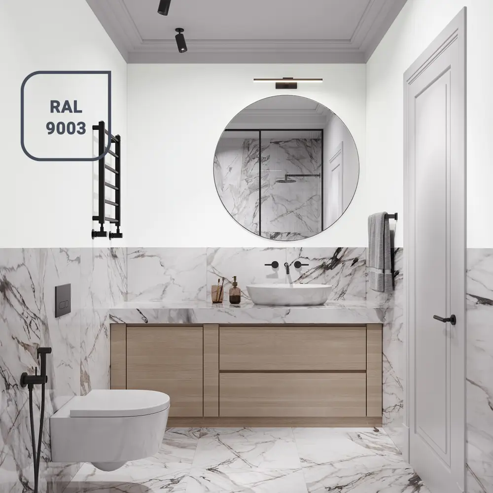 Краска Husky для влажных помещений - матовая белая, 0.9 л 84391859 STLM-0049063 - Вид №5