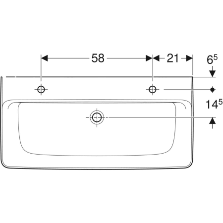 501.721.00.1 Накладная раковина Geberit Renova Plan Geberit  - Вид №30