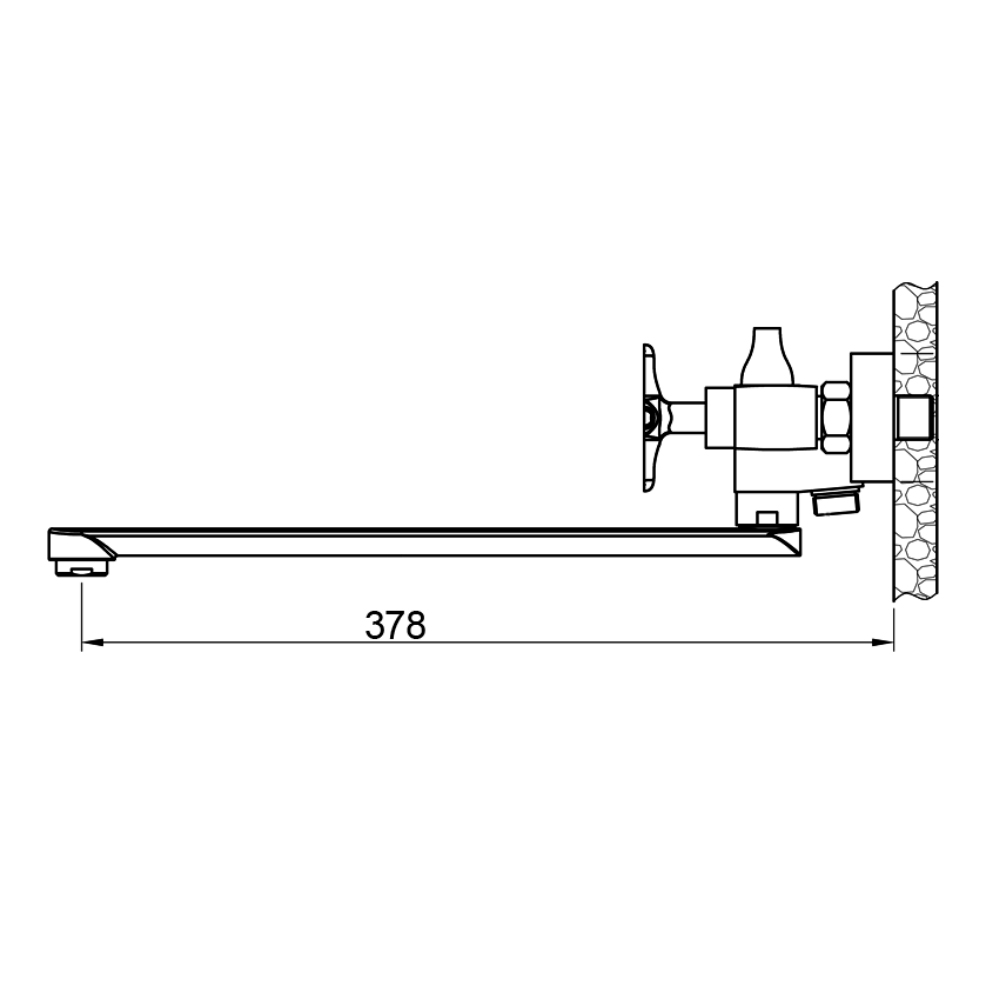 Смеситель для ванны Raiber Logis R3303 с двумя рукоятками R3303 Santreyd  - Вид №1