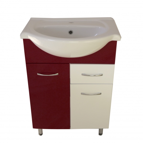Тумба Роса 60 - Стиль бордовый с ящик. (К) 11899 VAKO 232325 - Вид №1
