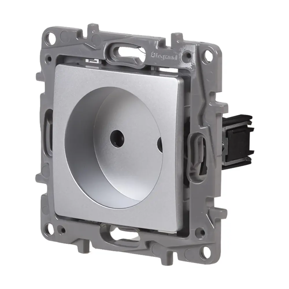 Legrand Etika - розетка скрытого монтажа с защитой от детей, алюминий 17356898 STLM-0008024 - Вид №2