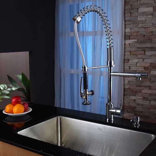 KHU100-30-KPF1602CH-KSD33CH Накладная раковина на столешницу  прямоугольная Krausru  - Вид №5