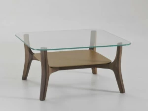 i 4 Mariani Квадратный стеклянный журнальный столик с журнальной стойкой Savile row