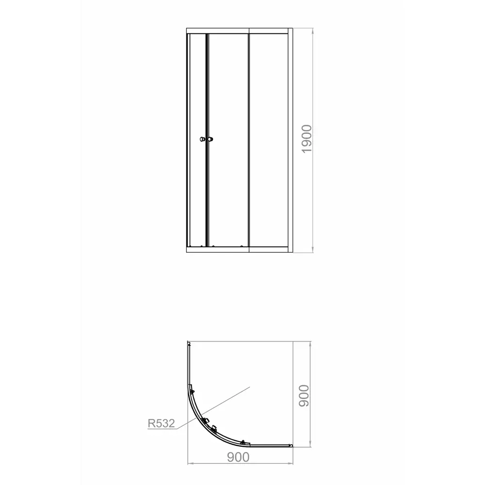 DOMANI-SPA Cube — угловой душевой бокс с черным профилем и стеклянными створками 89363999 Delight STLM-1001426 - Вид №10