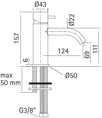 Quadrodesign Смеситель для умывальника Source sun-id-1426167 - Вид №2