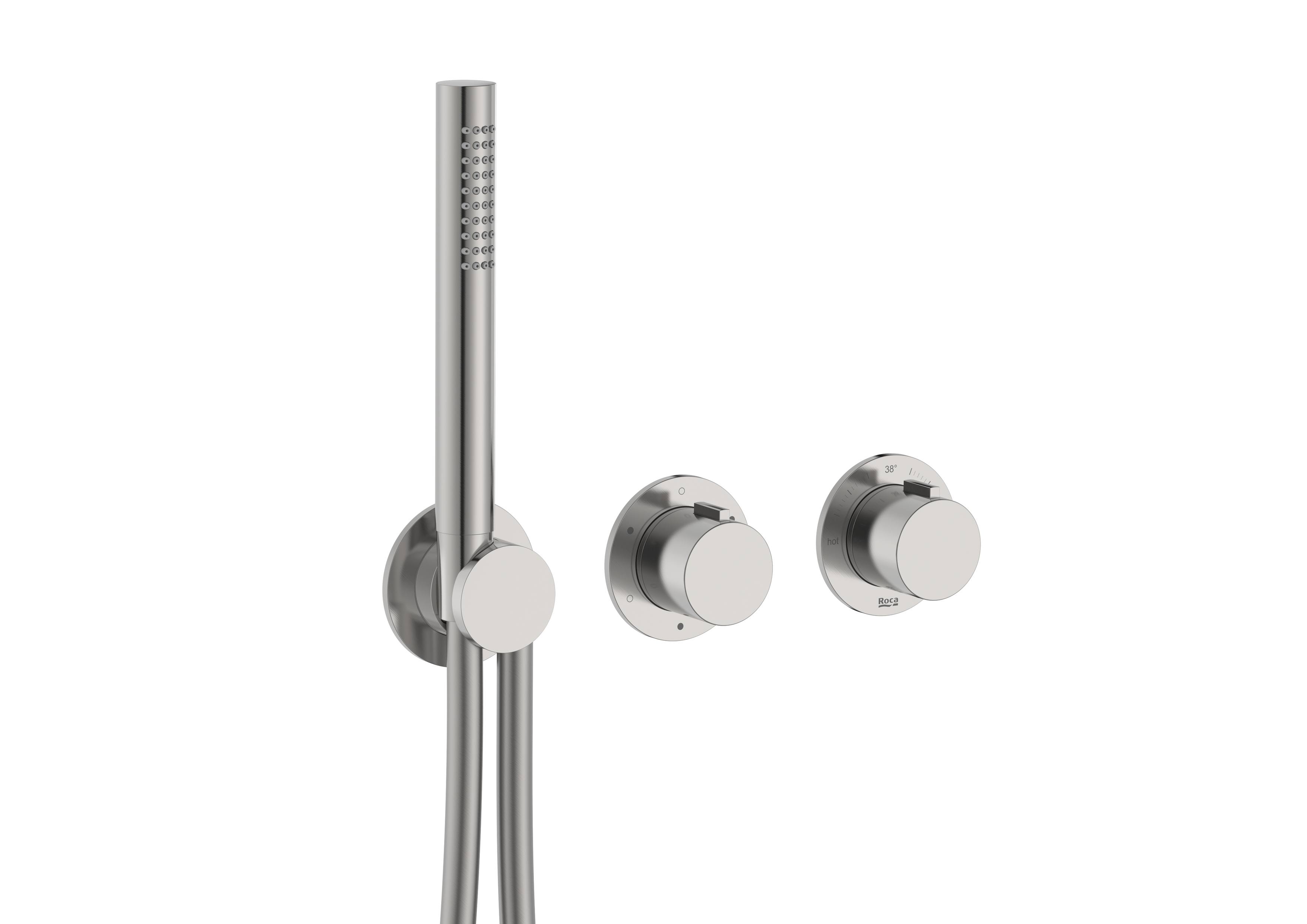 Латунный встраиваемый термостатический смеситель для душа с ручным душем Roca T_Multi ARCH-00123446 - Вид №2