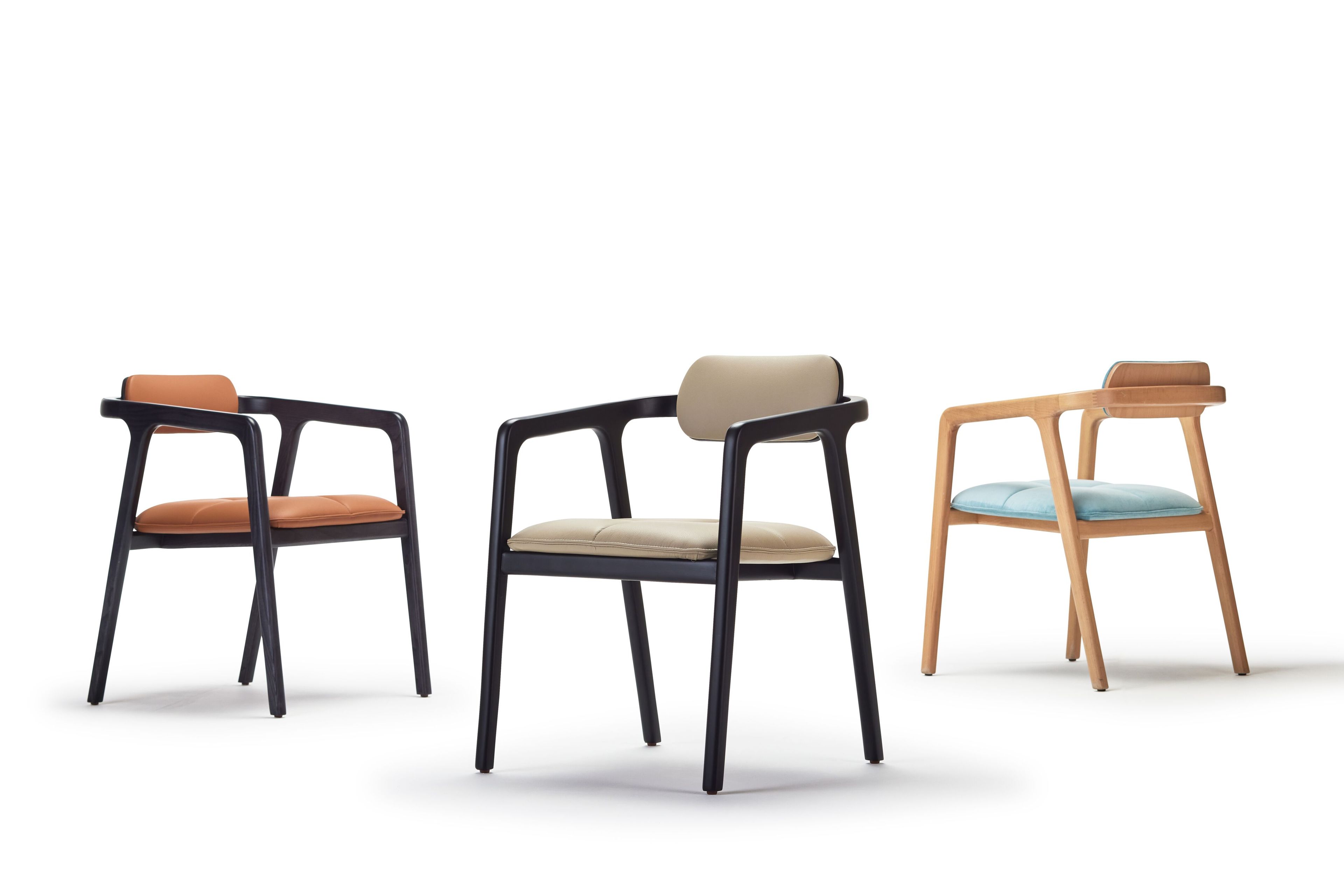 Стул из кожи и ясеня с подлокотниками Papell Design гостиница ARCH-00114405 - Вид №12