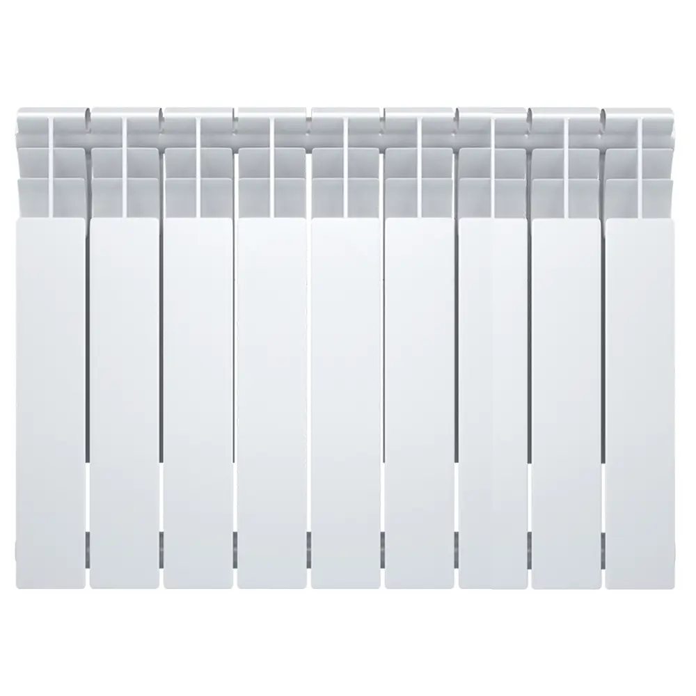 Радиатор секционный Monlan Bimetal 500/80 9 секций боковое подключение биметалл белый STLM-2154396