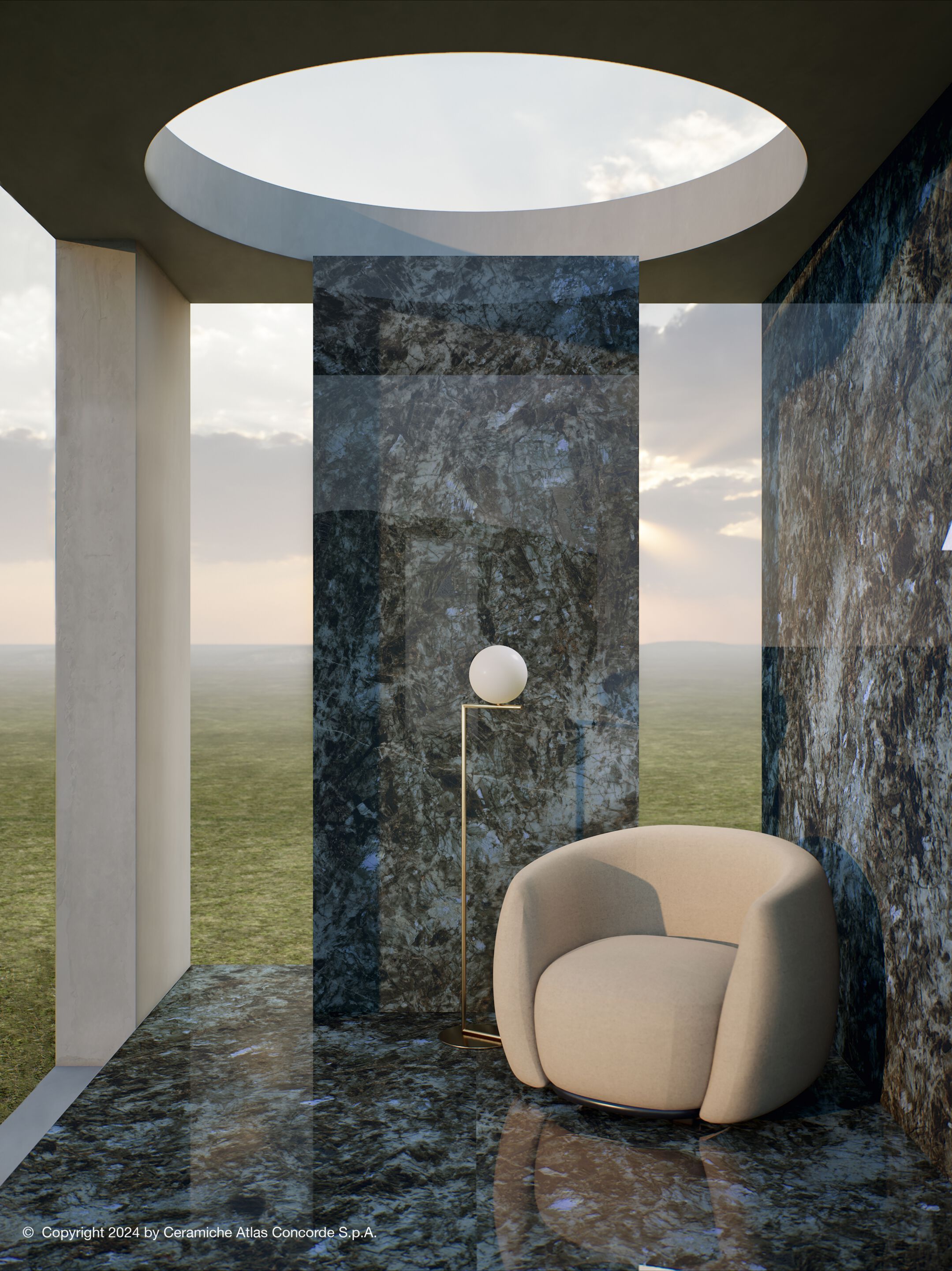 Пол / керамогранит с мраморным эффектом Atlas Concorde Marvel Diva ARCH-00083250 - Вид №11