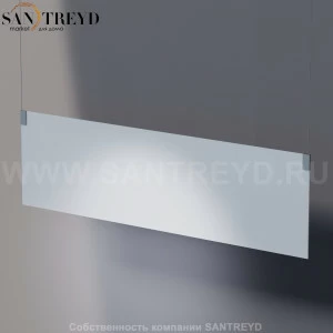 Agape INSEGNA Прямоугольное зеркало: длина 140 см, высота от 40 до 200 см, подвешивается на потолок с помощью стальных тросов и опор ASPE017