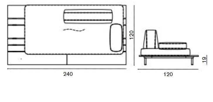 Ткань сад диван Ethimo Calipso ARCH-00026131 - Вид №12