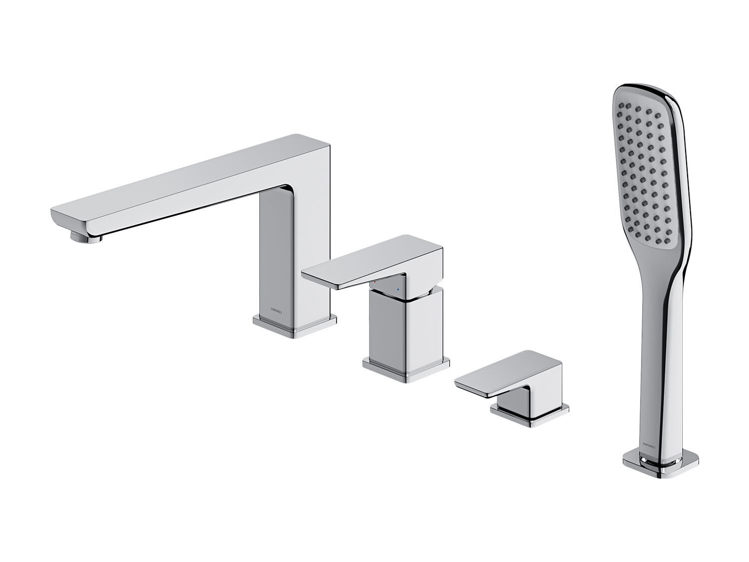 Смеситель для ванны с 4 отверстиями и ручным душем OMNIRES Парма ARCH-00108154 - Вид №3