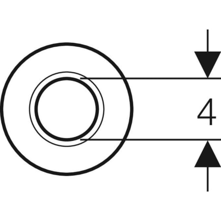 854.188.11.1 Стенная розетка Geberit, плоская Geberit  - Вид №3