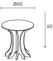 ALBEDO Круглый высокий журнальный столик из березы Tale sun-id-1504770 - Вид №4