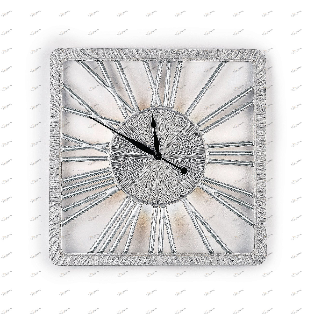 Часы настенные квадратные серебро TWINKLE NEW IN SHAPE TWINKLE 00-3860057 Серебро 