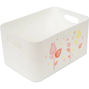 Корзина Flowers Pattern 15.7x12.1x11.5 см пластик цвет белый