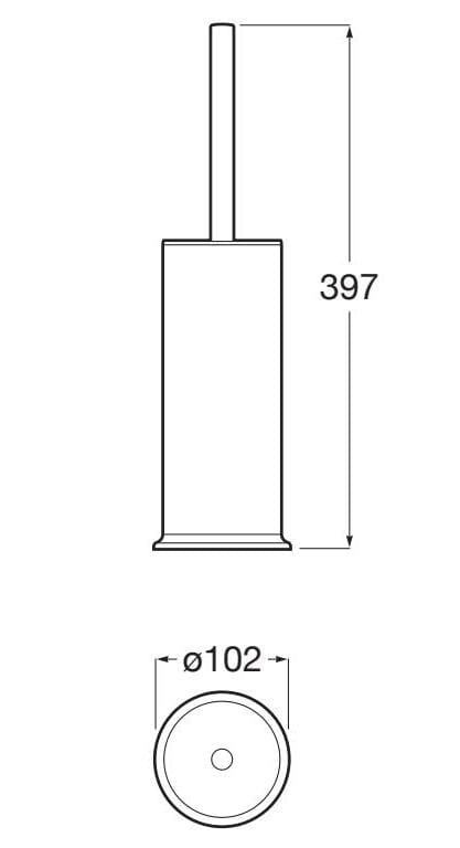 Туалетная щетка из нержавеющей стали Roca Allegro ARCH-00060046 - Вид №2