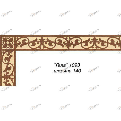 Художественный паркет Da Vinci Паркетный Бордюр 26-093 Орех Европейский (Грецкий) Селект (Гладкая) х мм 26011093